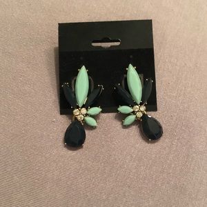 J. Crew earrings- mint & navy